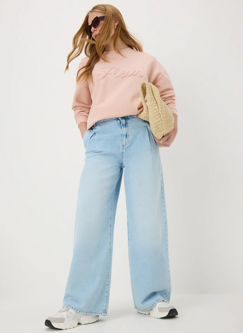 Matalan Pink Applique Fleur Sweatshirt