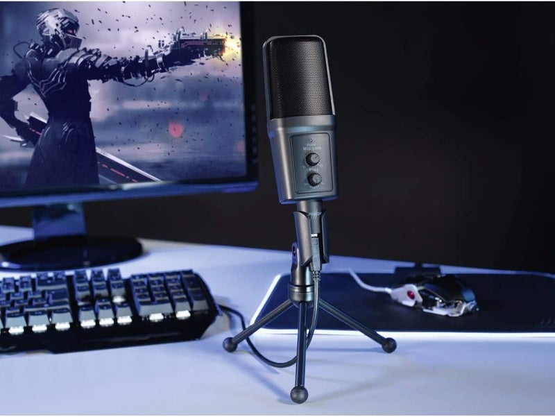 uRage xStr3am Revolution USB Condenser Gaming Microphone with Adjustable Tripod Stand - Studio Quality for PC/PS4/PS5 Streaming, Podcast, Voice-Over, Music Recording - Plug and Play - Black - Image 2