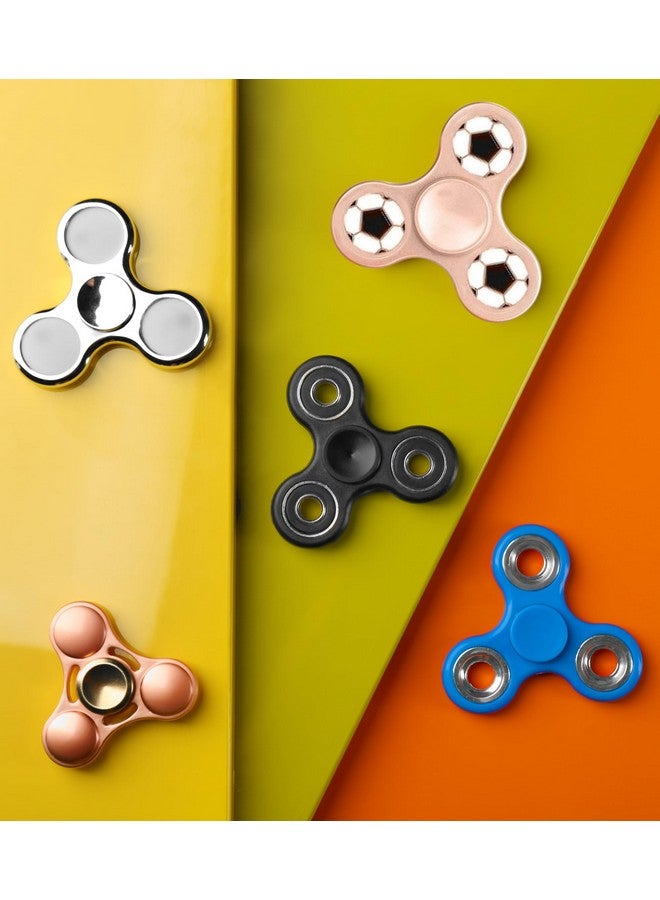 Premsons® Hand Spinner Desk Toy - High Speed Smooth Finger Spin Sensory Fidget Stress Relief Game Play for Kids & Adults - Birthday Party Gift - Metal - Copper Football Classic - Image 5
