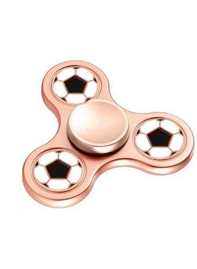 Premsons® Hand Spinner Desk Toy - High Speed Smooth Finger Spin Sensory Fidget Stress Relief Game Play for Kids & Adults - Birthday Party Gift - Metal - Copper Football Classic - Image 2