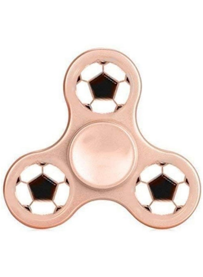 Premsons® Hand Spinner Desk Toy - High Speed Smooth Finger Spin Sensory Fidget Stress Relief Game Play for Kids & Adults - Birthday Party Gift - Metal - Copper Football Classic - Image 1