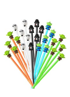 Excefore Party Favors Gel Pen - 25Pcs Galaxy Wars Themed Gifts for Kids Decorations, Baby Star Themed Pens Black Baby Yoda Pens for Birthday Party Favors Prize Carnival Goodie Bag Filling Rewards  - Image 1