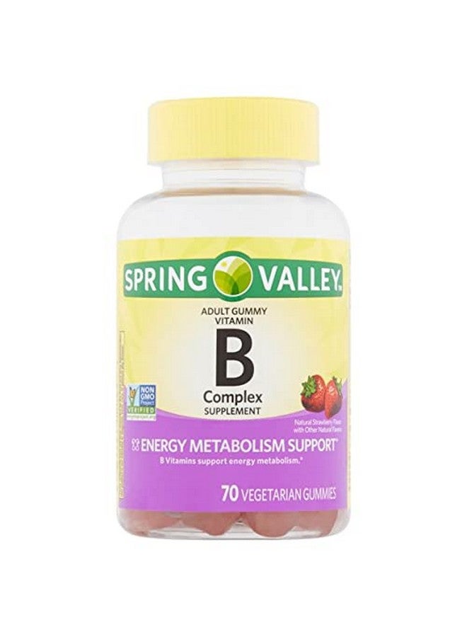 SPRING VALLEY فيتامين ب للبالغين مع فيتامين ب6 ب12 ج البيوتين النياسين حمض الفوليك نباتي طاقة ربيع فاي جومي - Image 1
