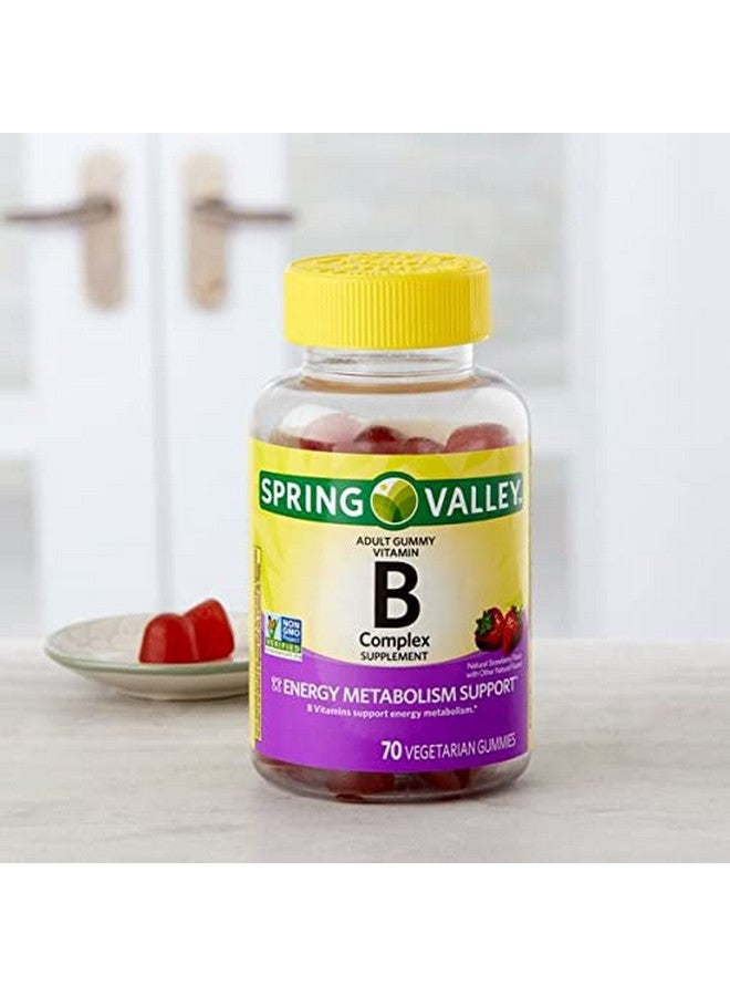 SPRING VALLEY فيتامين ب للبالغين مع فيتامين ب6 ب12 ج البيوتين النياسين حمض الفوليك نباتي طاقة ربيع فاي جومي - Image 5