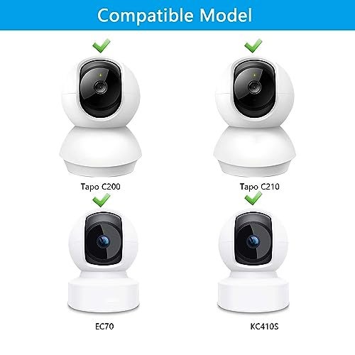 OYOCAM Wall Mount Compatible with TP-Link Tapo C210/ C200 and Kasa Indoor Pan EC70/ EC71/ KC410S, Adjustable Angles Bracket 180 Degree Rotation Easy to Install Security Camera Bracket/Holder, 2 Pack - Image 2