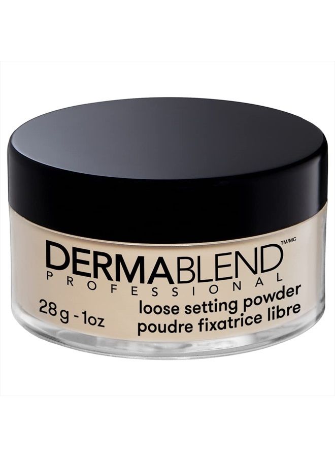 Dermablend بودرة تثبيت فضفاضة، بودرة وجه بيج بارد وبودرة إنهاء للمكياج لألوان البشرة الفاتحة والمتوسطة والمسمرة، لمسة مطفية وتحكم في اللمعان، 1 أونصة - Image 1