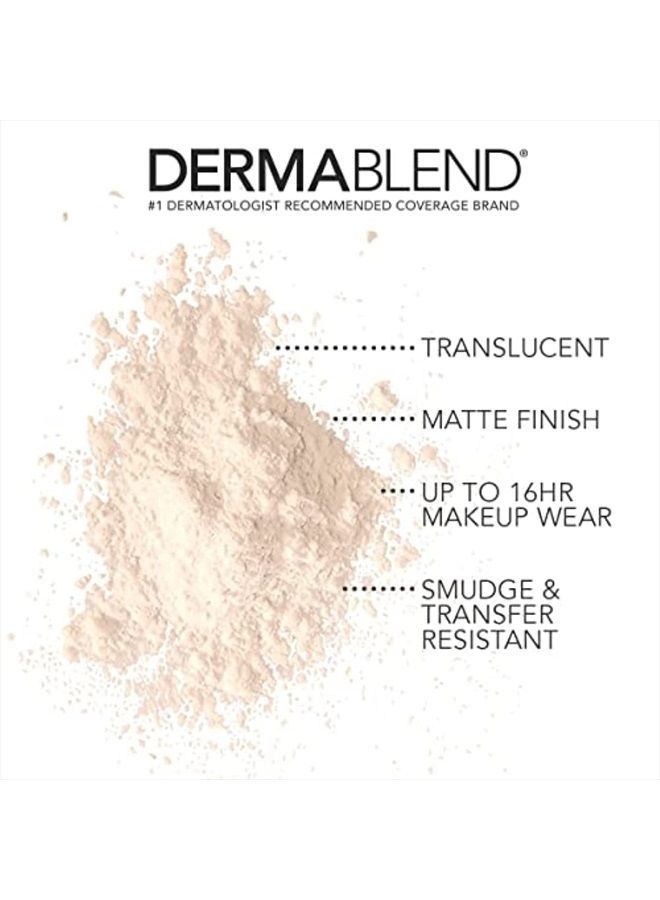 Dermablend بودرة تثبيت فضفاضة، بودرة وجه بيج بارد وبودرة إنهاء للمكياج لألوان البشرة الفاتحة والمتوسطة والمسمرة، لمسة مطفية وتحكم في اللمعان، 1 أونصة - Image 2