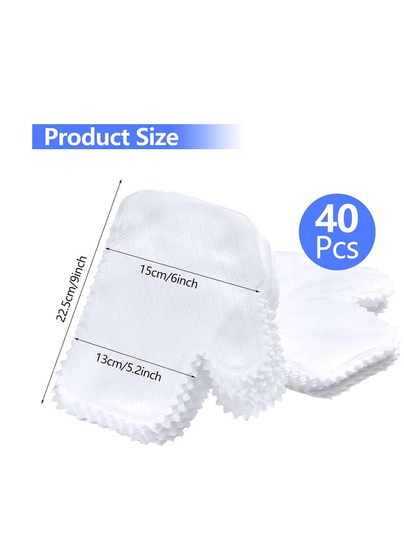 Microfiber Dusting Cloths Gloves Dust Wipes Feather Dusters Grabs and Locks in Dust  Pet Hair Cleaning Possible Dual Sided Disposable Dusting Gloves 40 Pieces - Image 2