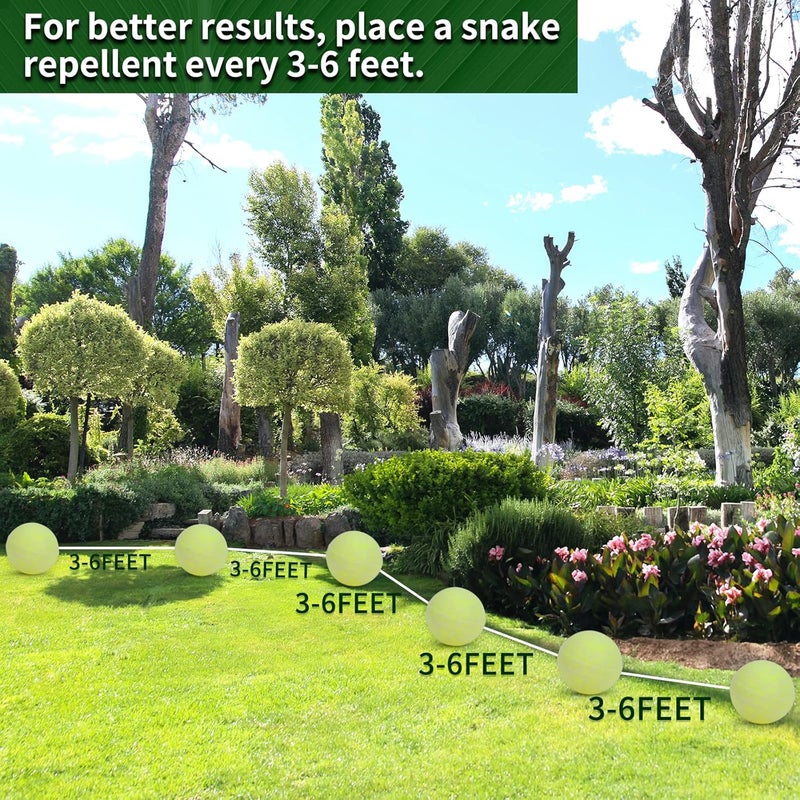 USKICH 10 Pack Snake Away Repellent, Snake Repellent Balls for repelling Outdoors Indoor Snakes Rats and Other Pests, for Yard Lawn Garden Camping Fishing, Natural Plant Formula Pest Insect Control - Image 5