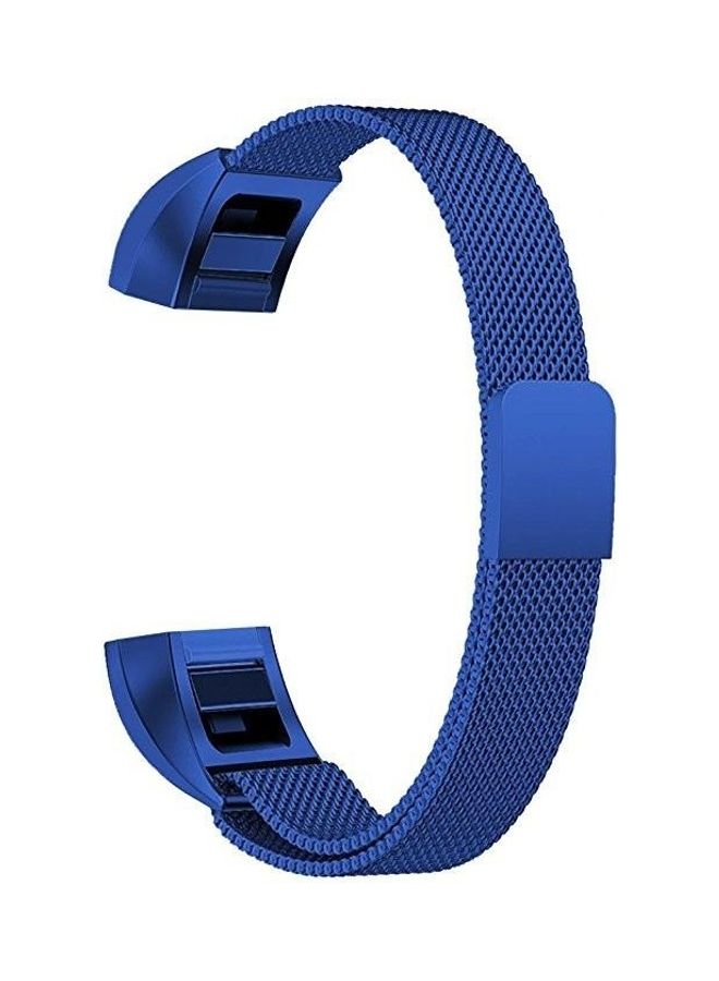 Stainless Steel Magnet Wrist Strap for FITBIT Alta Blue - Image 1