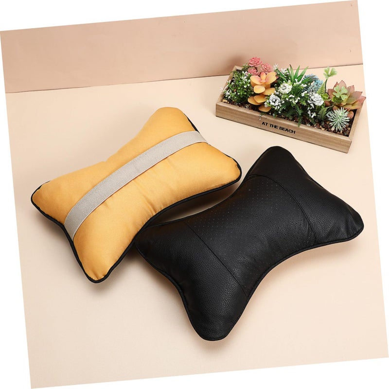2Pcs Black Car Neck Pillow for Driving Comfort Posture Support All Season Use - Image 5