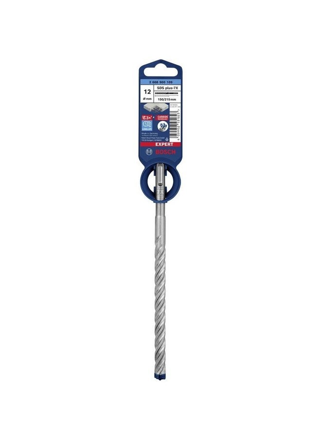 BOSCH Expert SDS Plus-7X Concrete Hammer Drill Bit Silver 12 x 215 mm JE2 608 900 109  - Image 2