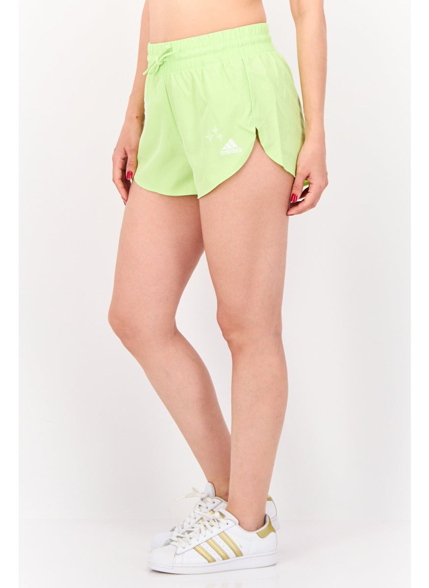 Adidas Women Sportswear Fit Training Shorts, Lime  - Image 2