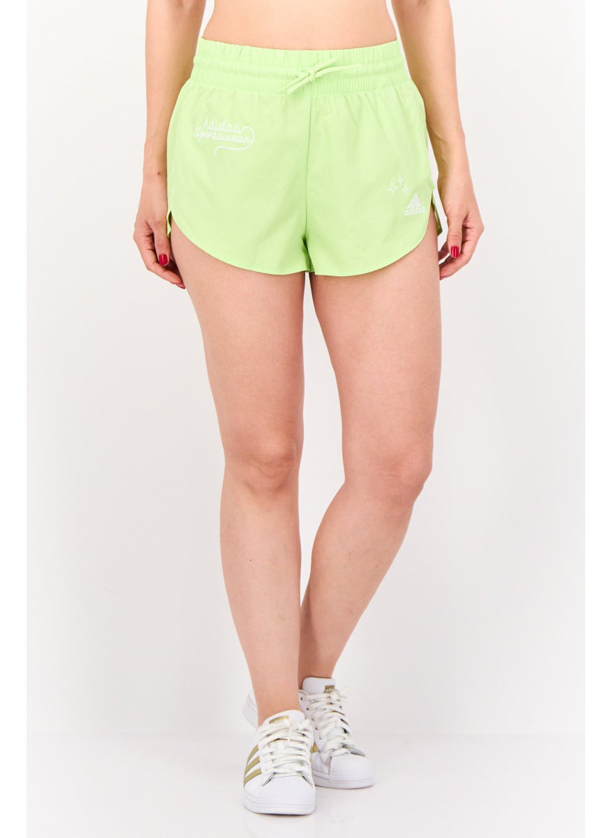 Adidas Women Sportswear Fit Training Shorts, Lime  - Image 1