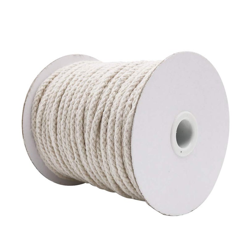 Tenn Well 5mm Macrame Cord, 165Feet Braided Cotton Rope Thick Craft Twine for Macrame Plant Hangers, Wall Hangings, Drawstrings, Clothes Lines, DIY Crafts (Beige) - Image 2