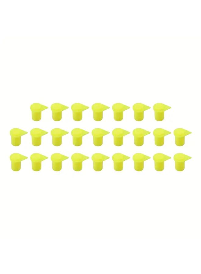 25pcs 21mm Yellow Dustproof Wheel Nut Indicator Long Safety Cover - Image 1
