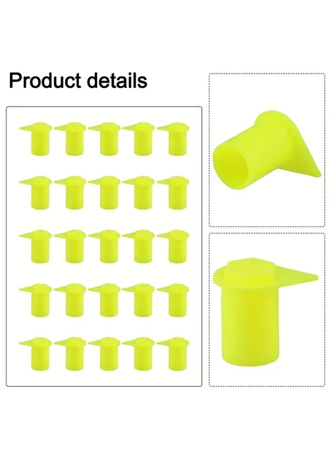 25pcs 21mm Yellow Dustproof Wheel Nut Indicator Long Safety Cover - Image 4