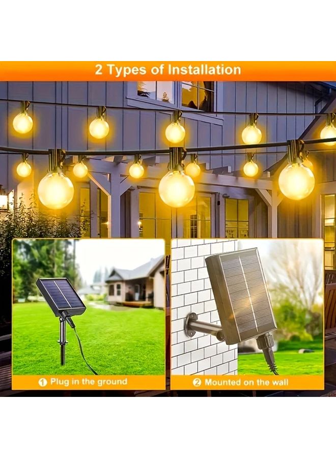 Smart Solar G40 String Lights 15 Shatterproof Bulbs 7 5M Remote 8 Modes - Image 5