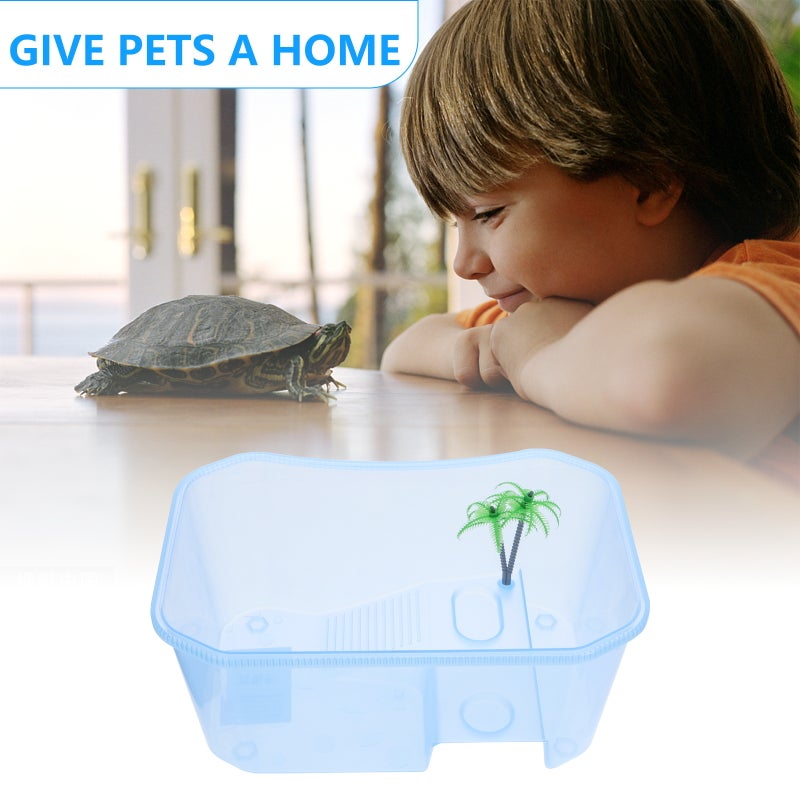 1Pc Amphibious Pet Mini Turtle Pet Keeping Box Reptile Pet Case - Image 3