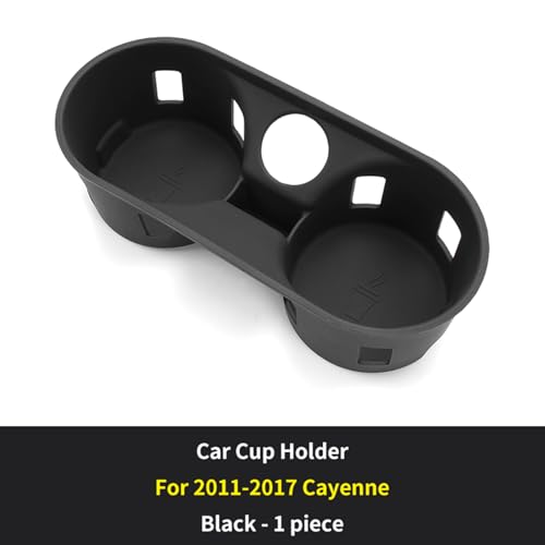 Speechn Cup Holder Coasters for Cayenne Accessories, Silicone Non-Slip Car Cup Holder Insert for Porsche 2011-2017 Cayenne Car Accessories (for Cayenne 2011-2017 Black) - Image 2