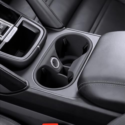 Speechn Cup Holder Coasters for Cayenne Accessories, Silicone Non-Slip Car Cup Holder Insert for Porsche 2011-2017 Cayenne Car Accessories (for Cayenne 2011-2017 Black) - Image 4