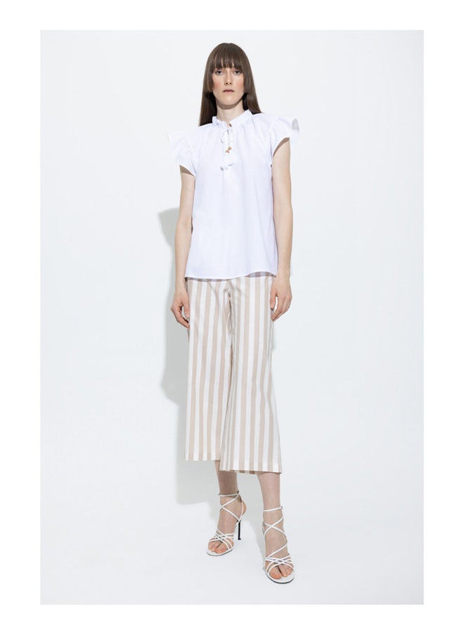 DeFacto - Woman Crop Wide Leg Woven Trousers - Image 1