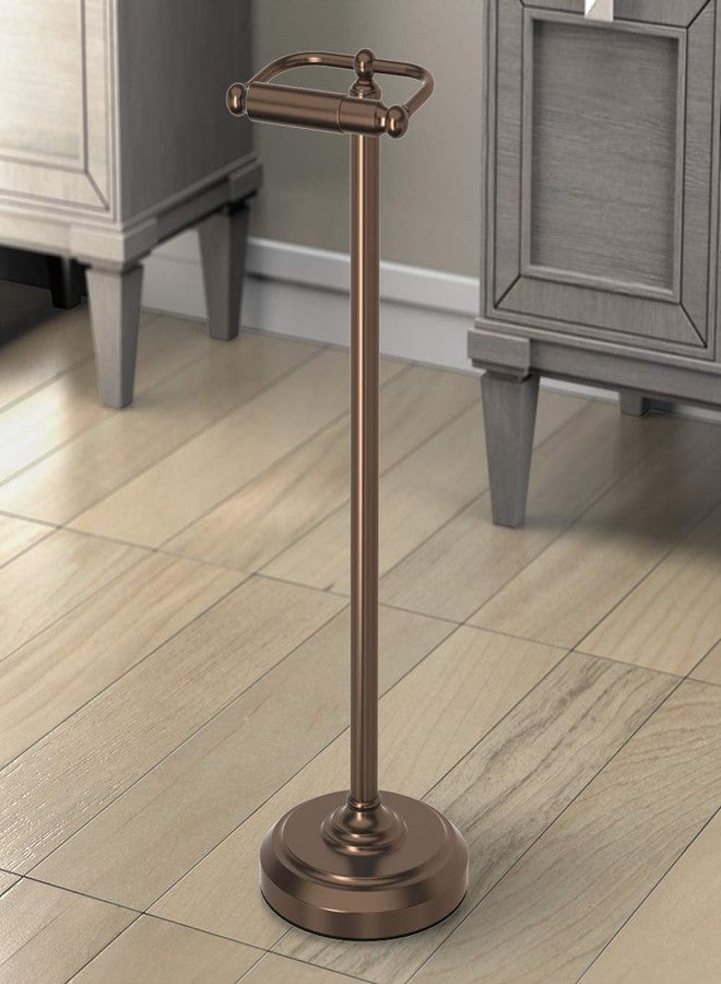 Gatco 1436BZ Toilet Paper Holder Stand, Bronze Finish, Freestanding Bathroom Floor Stand, Weighted Base - Image 2