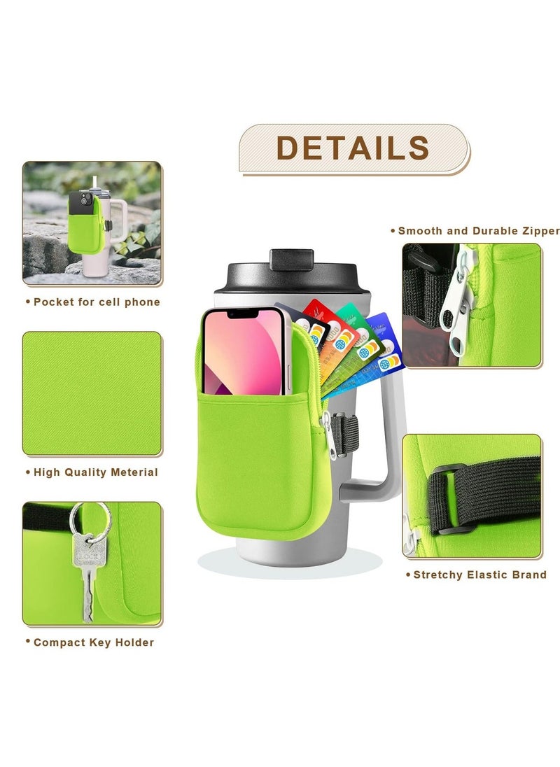 Generic Gym Water Bottle Pouch Caddy with Phone Holder, Water Bottle Sleeve Bag with Pocket for Cards, Keys, Wallet, Convenient Gym Bottle Accessories for Men and Women  - Image 2