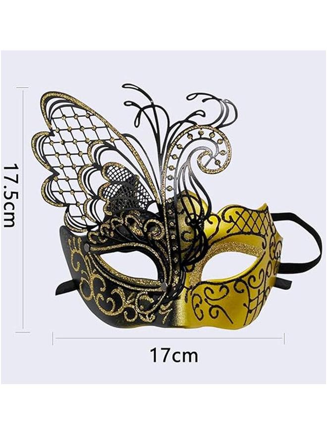 Women's Fancy Dress Mask Venetian erfly Women//Carnival/Party/Prom/Wedding (Gold/Black erfly) - Image 2