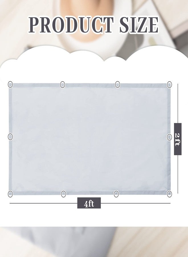 Hortsun Fluorescent Light Covers, 4 Pack, 4 x 2 ft, 10 Magnets,Gray - Image 2