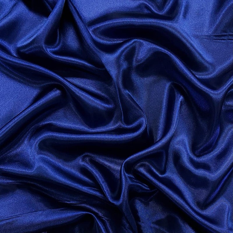 Bini Fabrics Navy Liquid Diamond Satin Fabric Material Use for Gown Decoration Pillow Case Scrunchies Ect 4445 Width 3 Meter - Image 1