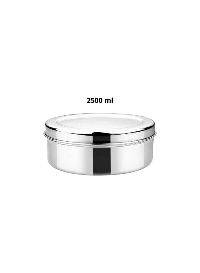 Vinod Stainless Steel Puri Dabba, Food Storage Container, Airtight Container - Capacity 2500 ml, Smokey Grey, Large (VINODPURID2500ML) - Image 2