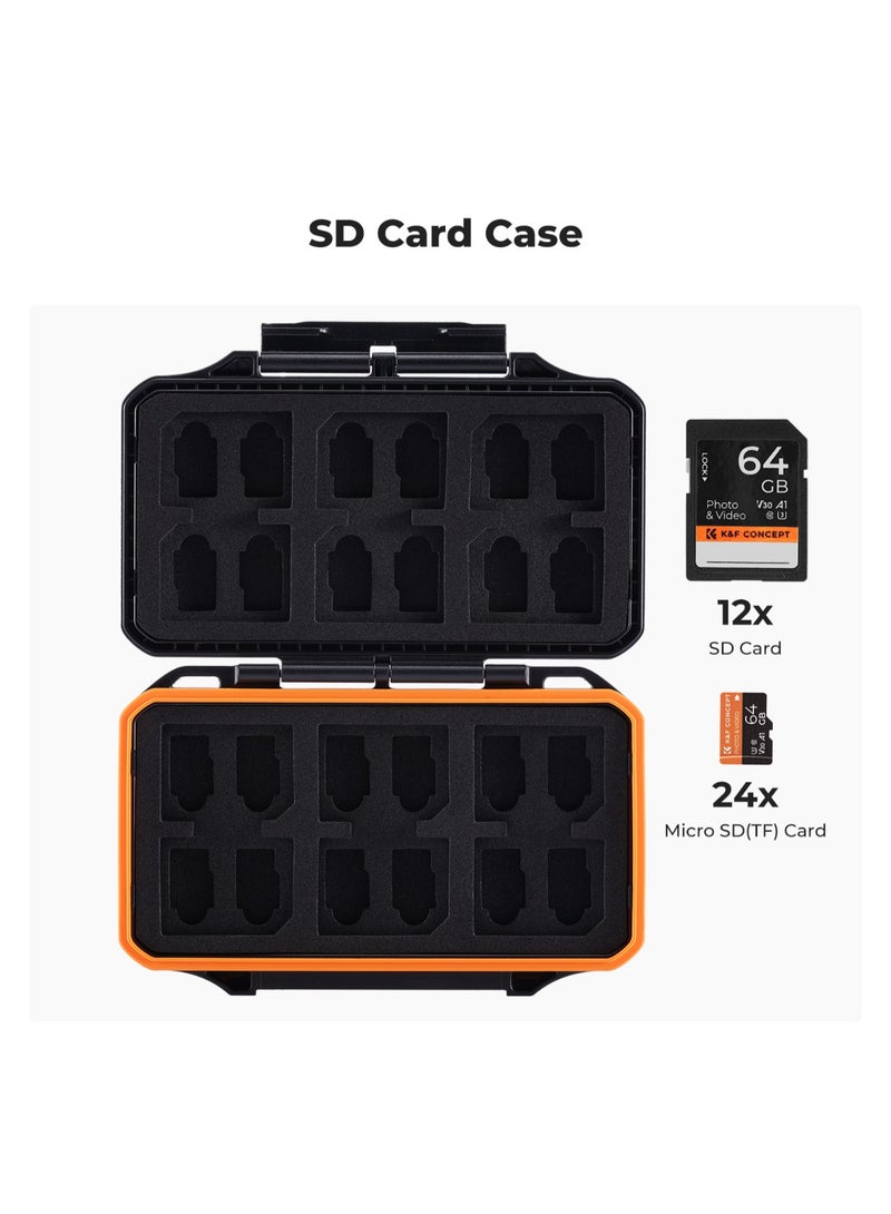 كيه آند إف كونسبت حافظة بطاقات الذاكرة KF 31.106 من K&F Concept – 36 فتحة لـ SD وMicro SD مقاومة للماء والصدمات - Image 2