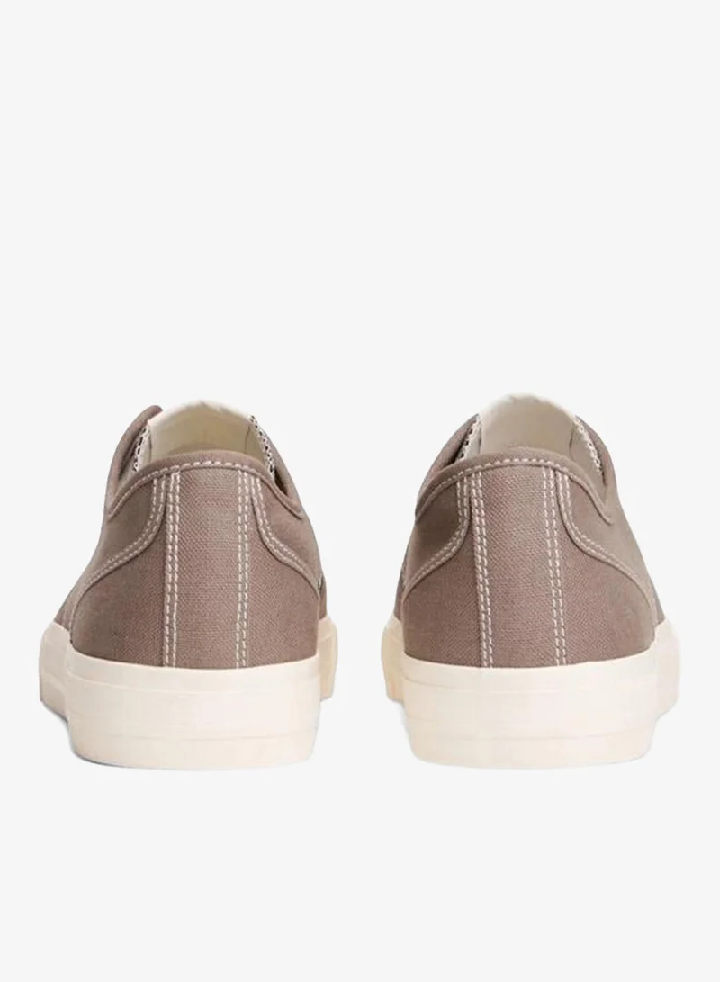 Tommy Jeans Dusty Brown Archive Flag Stripe Canvas Sneakers for Men | Best Price UAE