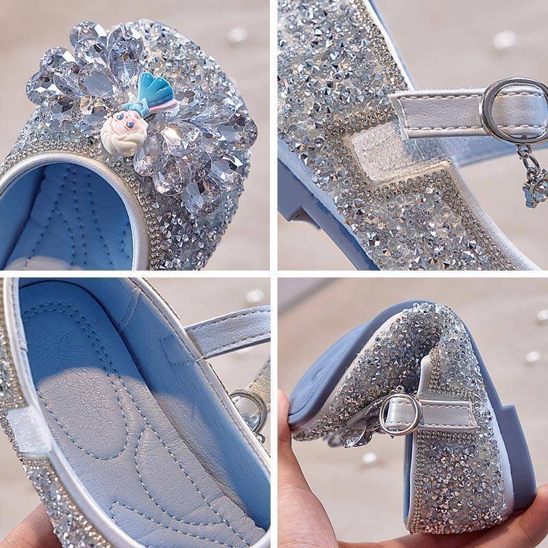 Aisha Little Leather Shoes 2026 Spring and Autumn New Style Girls'' Princess Shoes Little Girls'' Crystal Shoes Rhinestone Baby Performance Shoes - Image 3