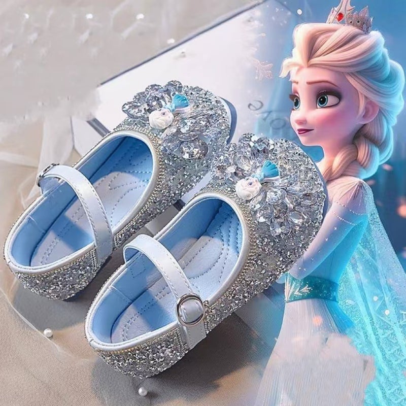 Aisha Little Leather Shoes 2026 Spring and Autumn New Style Girls'' Princess Shoes Little Girls'' Crystal Shoes Rhinestone Baby Performance Shoes - Image 2