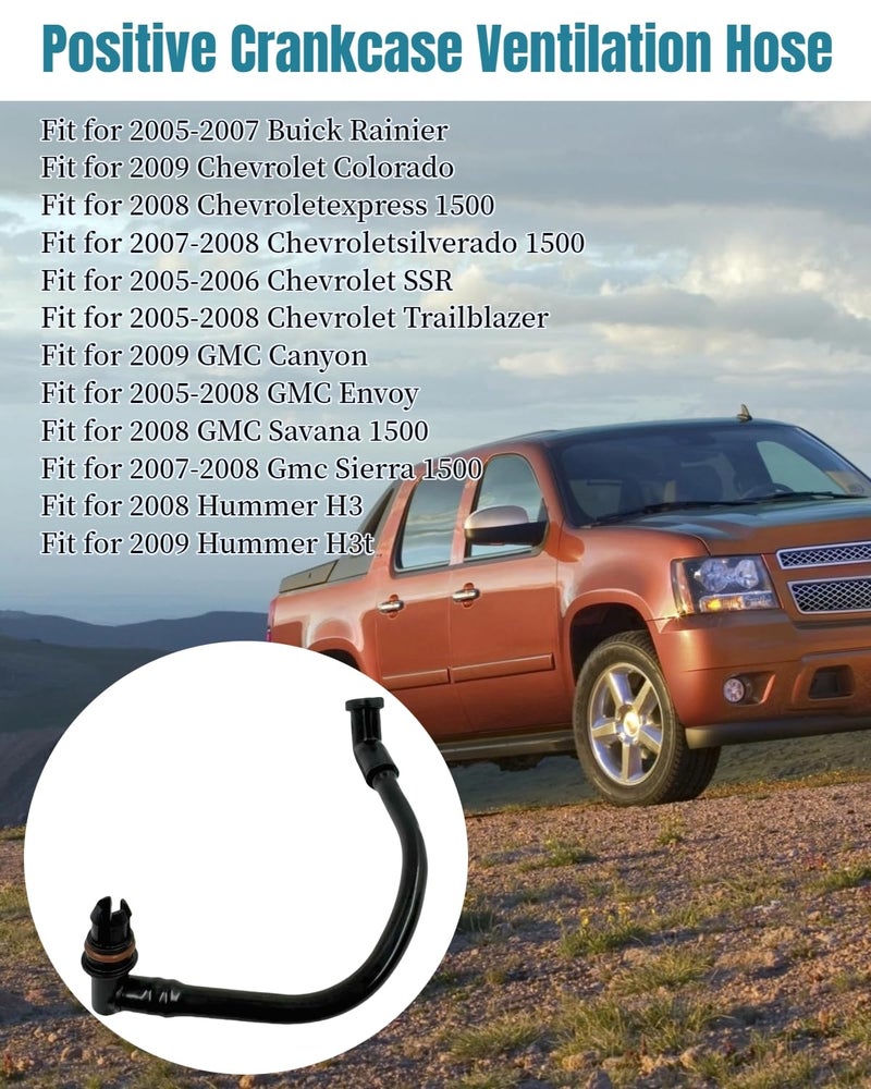 OWNDR 12607406 PCV Valve Tube Tubing Hose Fit for Cadillac Escalade for Chevy Avalanche Silverado Suburban Tahoe for GMC Sierra Yukon for Hummer H2 2007-2008 - Image 2
