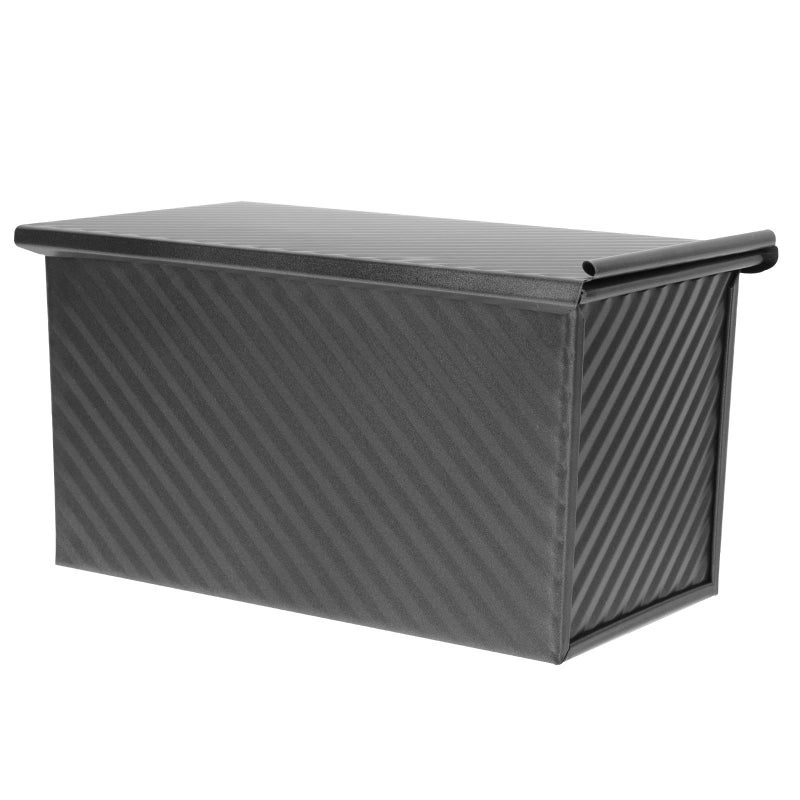 Luxshiny Nonstick Corrugated Toast Baking Mold With Lid Carbon Steel Loaf Pan For Home Kitchen Bread Baking Supplies - Image 2