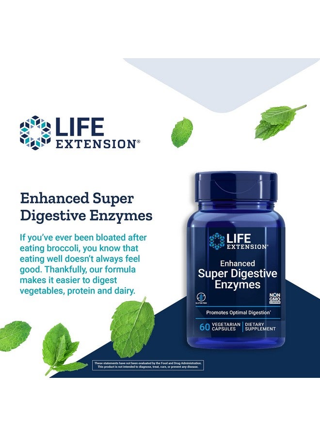 Life Extension Enhanced Super Digestive Enzymes Digestive Health Support Supplement Targets Fat Protein Carb Digestion Vegetarian Formula Nongmo 60 Capsules - Image 5