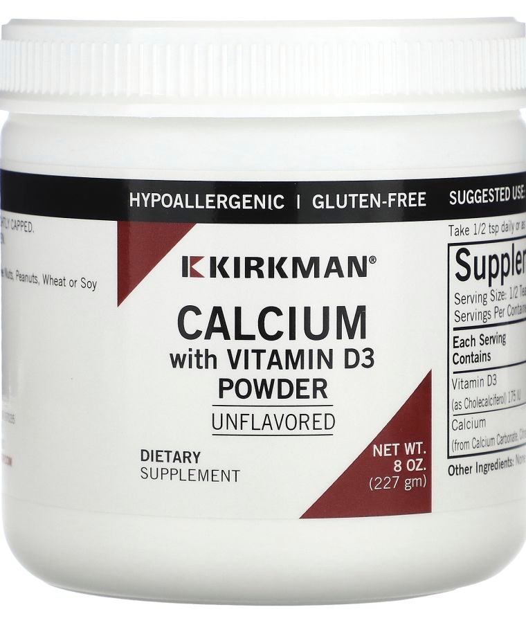 Kirkman Labs Calcium With Vitamin D3 Powder Unflavored 8 oz (227 g)