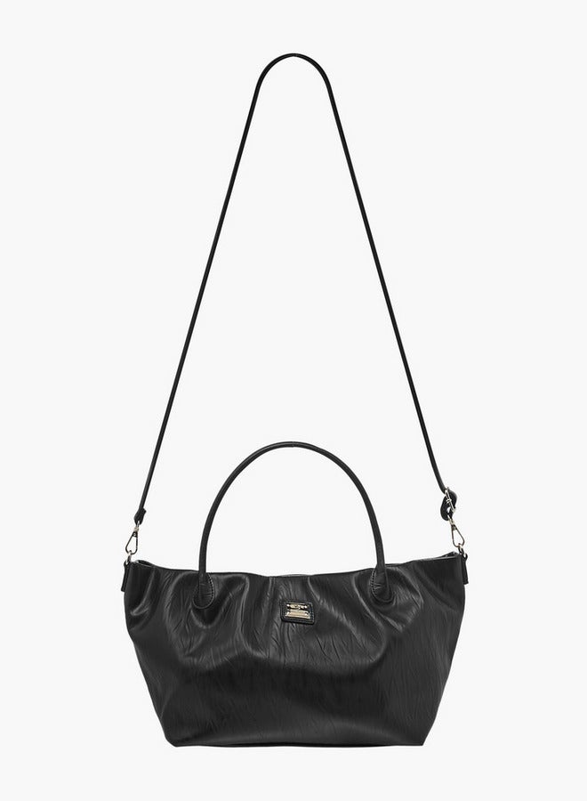 Flora Bella By Shoexpress Textured Tote Bag with Double Handle and Detachable Shoulder Strap  - Image 3