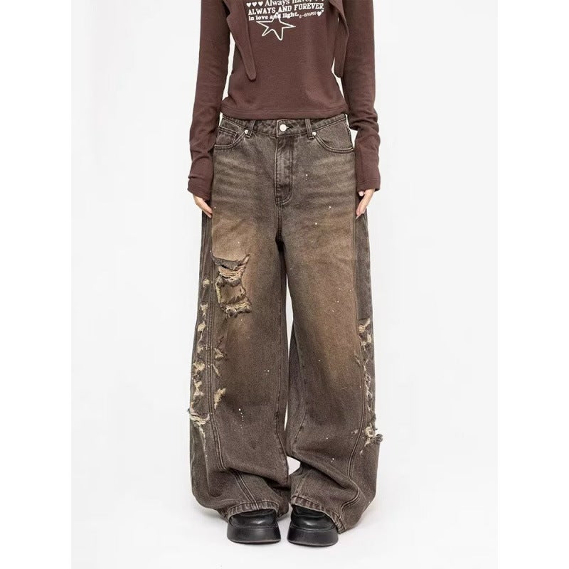 Unisex Classic Denim Jeans Loose Fit Daily Outdoor Wear - Image 3