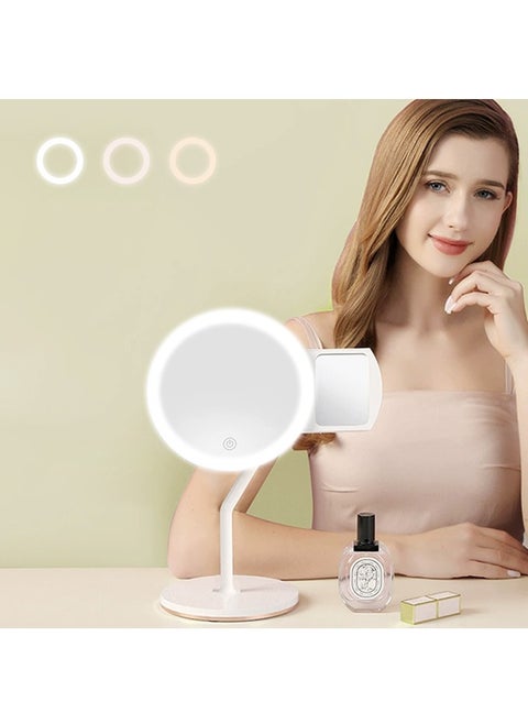 Touch Screen Makeup Mirror, USB Charging Vanity Mirror with 3x Mirror, Suitable for Eye Shadow, Lipstick, Eyebrows and Other Daily Use