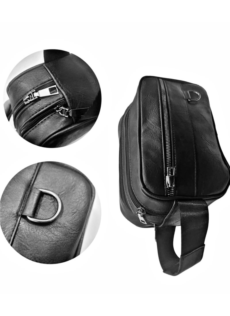 Generic - Multi-pocket business management handbag, high quality leather - Image 1