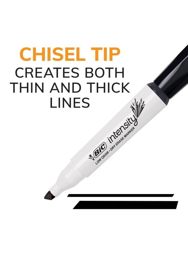 Bic Great Erase Grip Chisel Dry Erase Marker, Chisel Tip, Assorted, 4-Count (GDEMP41-Ast) - Image 3