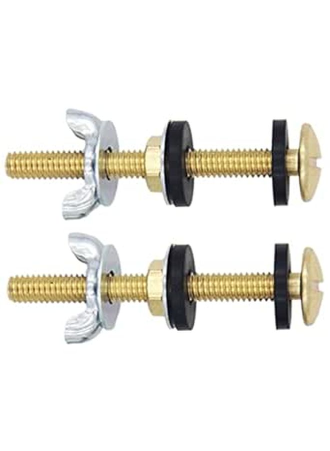 Durable Toilet Tank Bolts 2Pcs With Heavy Duty Washers For Leak Prevention - Image 1