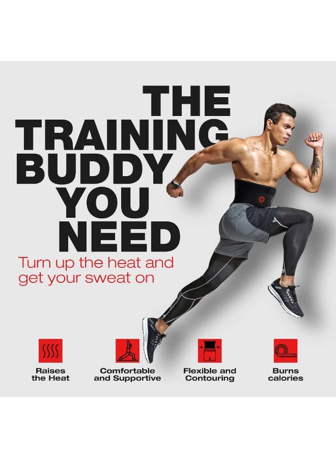 ActiveGear حزام التمرين والتخسيس من أكتيف جير بريميوم للرجال والنساء - لفافة تخسيس تعزز التعرق للبطن، قابلة للتعديل - Image 5