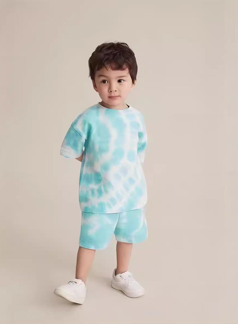 Boys Summer Short Sleeve Shorts Two-piece Set - Image 2