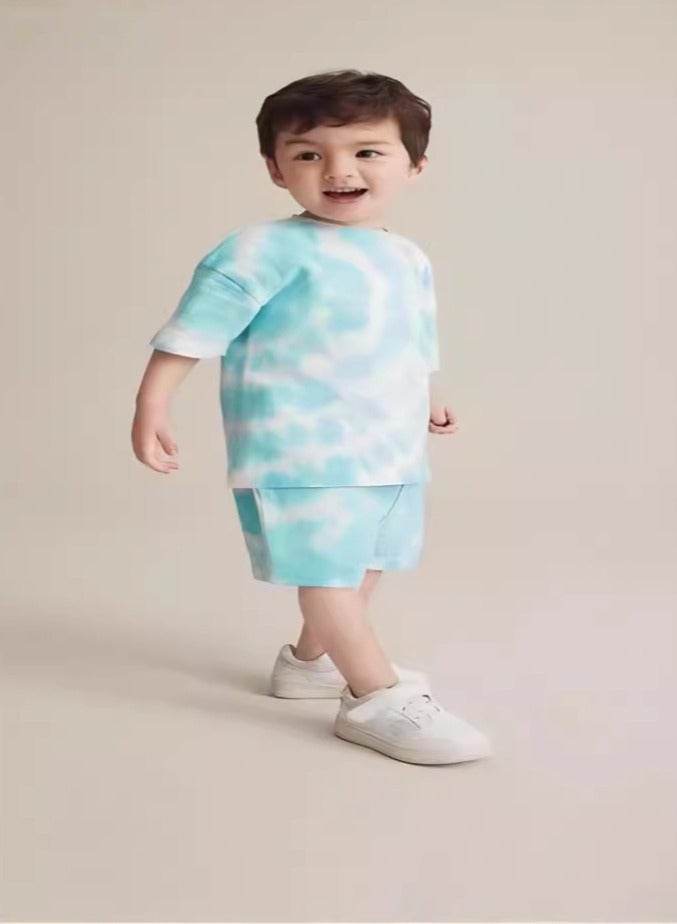 Boys Summer Short Sleeve Shorts Two-piece Set - Image 4