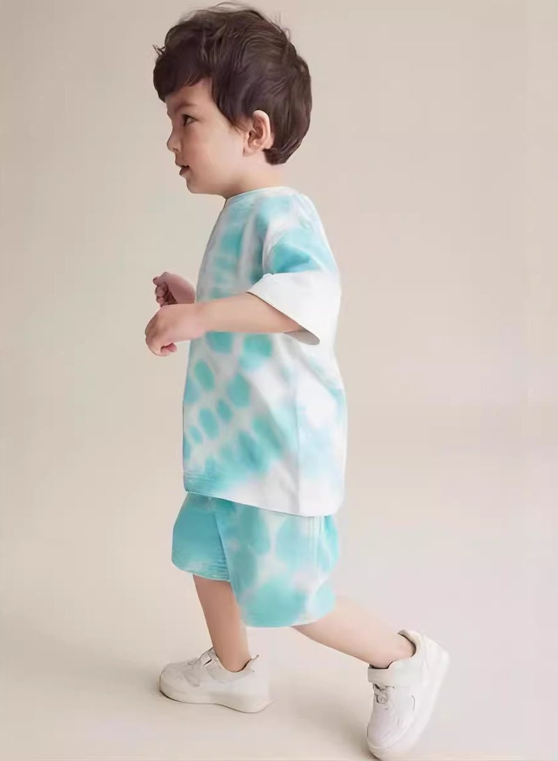 Boys Summer Short Sleeve Shorts Two-piece Set - Image 5